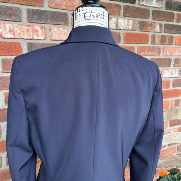 TAHARI CLASSIC FITTED BLUE TAILORED BLAZER SIZE 10 - Picture 7 of 14